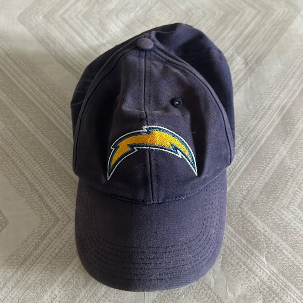 ‘47 Navy Blue & Yellow Youth LA Chargers Relaxed Velcro Embroidery Baseball Cap